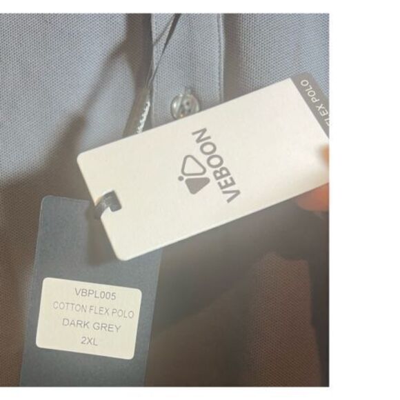 Long Sleeve Polo Gray Layered Look Hawaiian Style Breathable Comfort XXL - Picture 4 of 7